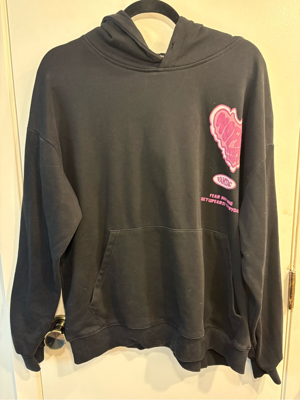 Aelfric Eden No Fear Hoodie Black Sweatshirt Medium Graphics Size M